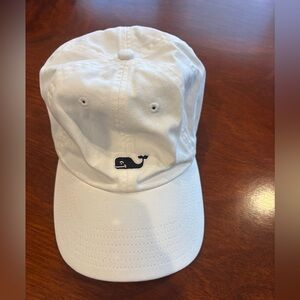 Vineyard Vines whale logo canvas baseball cap